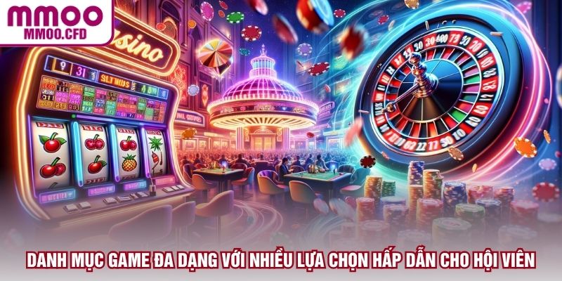 Danh mục game đa dạng với nhiều lựa chọn hấp dẫn cho hội viên